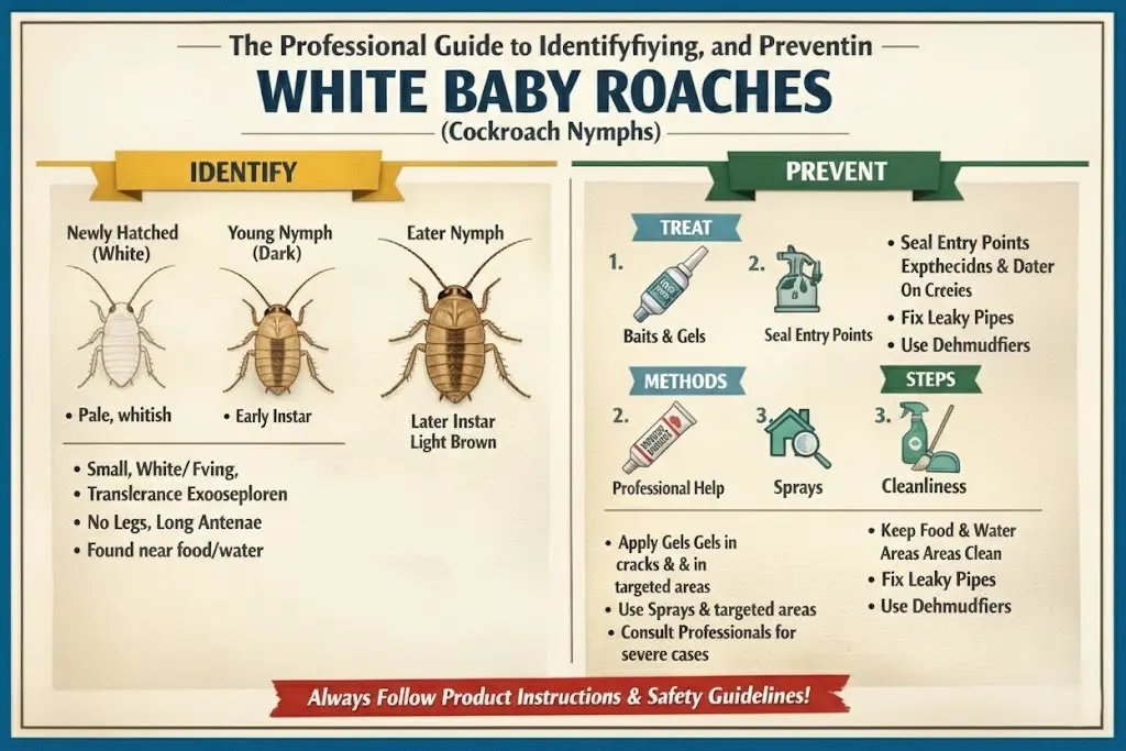 White Baby Roaches Identify Treat and Prevent Infestations