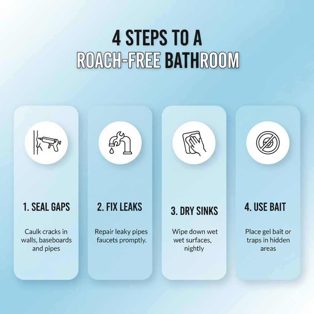 Prevention is the most effective way to manage baby cockroach populations.