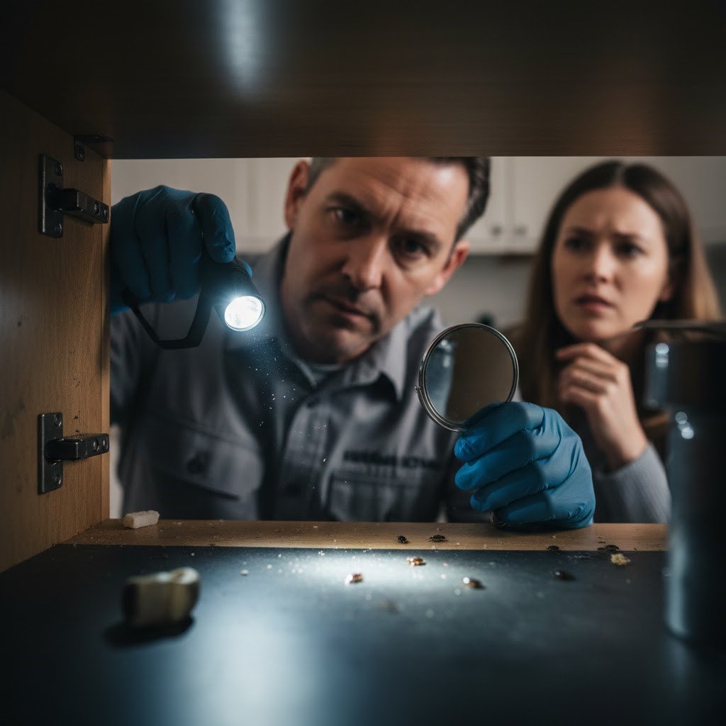 Thorough inspection of warm, dark crevices is essential for locating the source of baby roach activity.