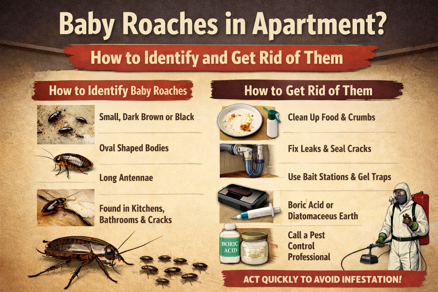 Baby Roaches in Apartment? How to Identify and Get Rid of Them